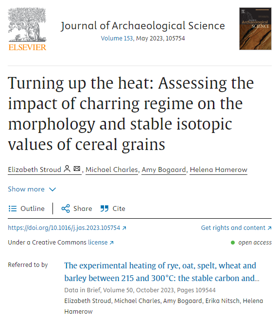 A screenshot of an article on Journal of Archaeological Science